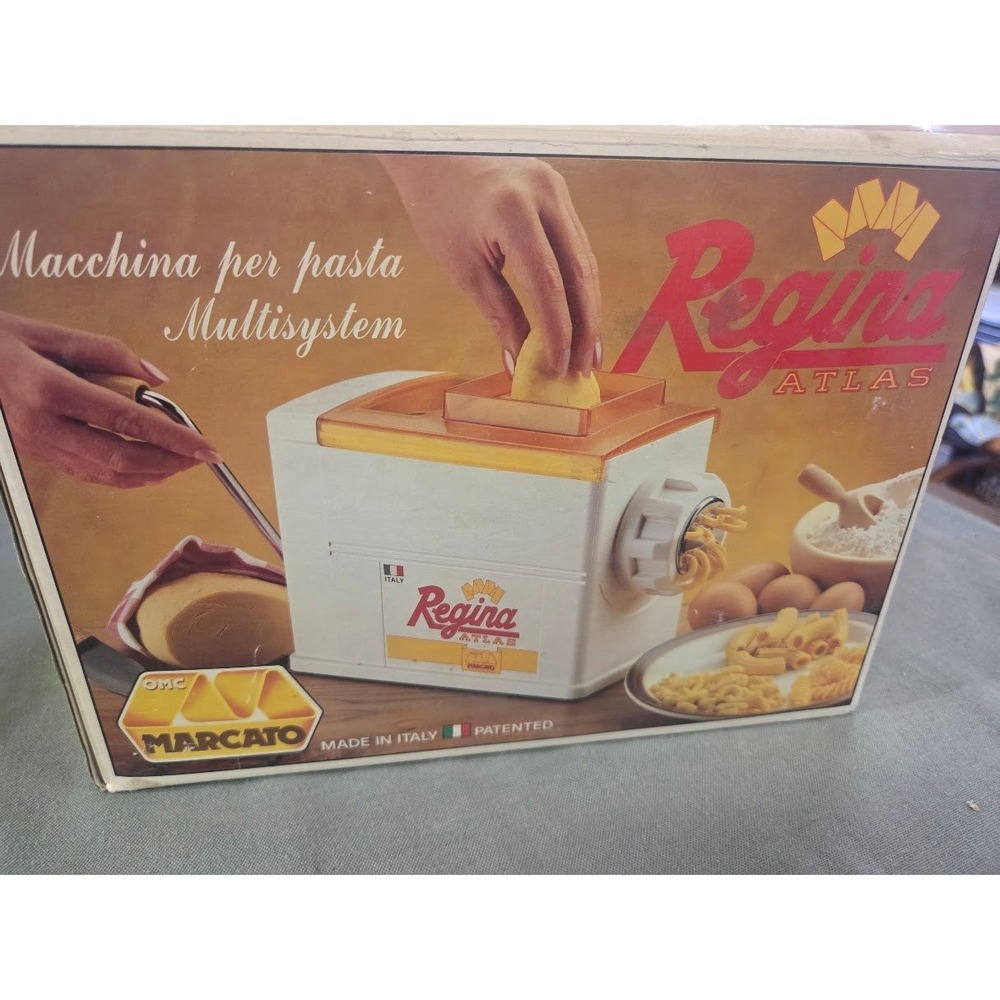 Marcato Regina Atlas Pasta Maker Multisystem Manual Extruder Made in Italy